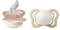 BIBS Couture Schnuller 2er-Pack, BPA-frei, Kiefergerechte Form. Silikon, Größe 1 (0-6 Monate), Vanilla/Blush Night