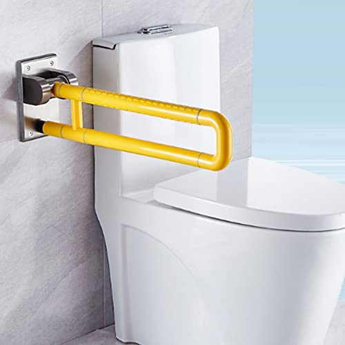 Wandstützgriff Stützhilfe WC Haltegriff Klappbar,Rutschfeste Klappgriff,Stützklappgriff Behindertengerecht Toiletten Stütz, Rostfreier Stahl Toiletten Haltegriffe (60cm/23.6in,B)