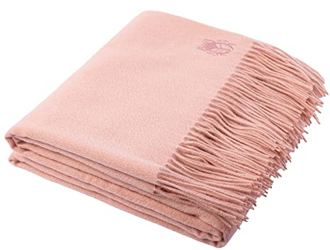 Zoeppritz Decke in der Farbe: Lachs, aus Cashmere hergestellt, Größe: 130x180 cm, 540725-220-130x180