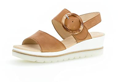 Gabor Damen Riemchensandalen, Frauen Sandaletten,Best Fitting,Freizeitschuhe,offene Schuhe,Strandschuhe,Riemen,Riemchen,Cognac,40 EU / 6.5 UK, Braun Cognac 24