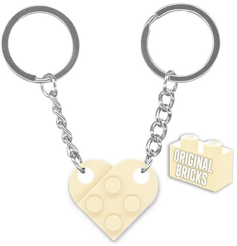 NumeroPhi Porte-clés pour Couples Originaux | Briques Authentiques | Crémaillère Nouvelle Maison | Briques de Construction originales | Idée Saint Valentin Anniversaire Voiture Puzzle