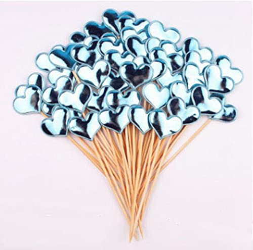 50PcsTortendeko Herz Cupcake Toppers Cupcake Topper Geburtstag Kuchen Dekoration PU Leder Kuchen Karte für Cocktail Sticks Lebensmittel Zahnstocher Party Hochzeitstorte Topper