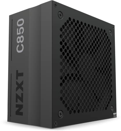 NZXT C850 (2022) - PA-8G1BB-EU - 850 Watt Power Supply - 80+ Gold Certified - Hybrid Silent Fan Control - Fluid Dynamic Bearings - Modular Design - Sleeved Cable - ATX Gaming Power Supply