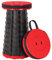Leogreen Tabouret télescopique Portable, Tabouret Pliable en Plastique, Siege Pliant Portable pour la pêche BBQ Camping Jardinage Intérieur Cuisine, Charge Max 150KG, Rouge Noir