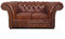 Chesterfield Bank Winfield Basic Luxus Leder | 2-Sitzer | 2 bis 4 Wochen Lieferzeit (Cloudy Old Braun)