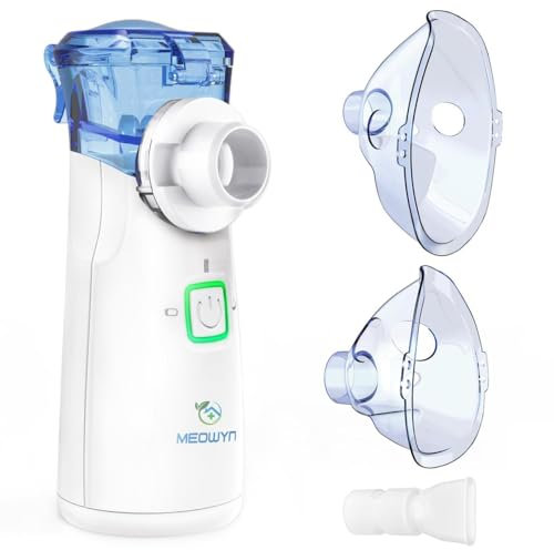 Meowyn Nebuliser Machine for Adults & Kids, USB-C Rechargeable Nebuliser with Portable Design, Easy to Use & Clean, Silent, Efficient Atomization for Home and Travel Use