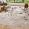 TAPISO Golden Teppich Kurzflor Wohnzimmer Schlafzimmer Luxuriös Creme Braun Abstrakt Holzmuster Meliert Verwischt Modern Design ÖKOTEX 200 x 300 cm