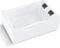 AQUADE Acryl Badewanne 180x120 Modell: Hamburg - Weiß Badewanne Komplettset 180x120 - Badewannen Mit Wannenträger + Schürze + Ab-Überlauf mit Zulauf + Nackenkissen