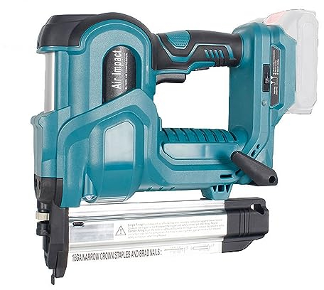 Weytoll Elektrotacker, Elektronische Schlagkraftvorwahl Akku-Nagelmaschine, elektrischer Hefter mit 200 Stück 32-mm- und 200 Stück 50-mm-Nägeln, kompatibel mit Makita-Lithium-Akku