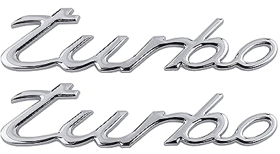 Turbo Emblem Auto Abzeichen Universal Auto Styling Aufkleber Aufkleber Logo (Silber)