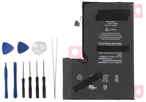 Akku for iPhone 12 ProMax, 3687 MAh, Ersatzakku mit Hoher Kapazität for iPhone 12 ProMax Modell A2410 A2411 A2412 A2342, 0-Zyklen-Ersatzakku, mit Installationswerkzeugen