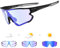 DUDUKING Sonnenbrille Selbsttönend Polarisierte Fahrradbrille Herren Damen,UV 400 Schutz Sportbrillen Radsport Brillen für Outdoorsport Golf Baseballbrille