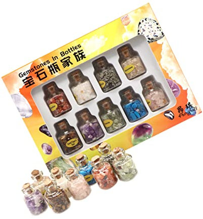 FOMIYES Steinproben Mit Natursteinen Und Kristallen Für Lehrmittel Und Sammlungen Dekoration Für Aquarien Und Gärten