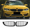 Haoyijiahui F32 Kühlergrill - Passend für BMW 4er F32 F33 F36 (2014-2019), F82 M4 F80 M3 (2015-2019), Doppelsteg Grill in glänzendem Schwarz, Vorne Kühlergrill Nieren Schwarz (For 4er F32 2014-2019)