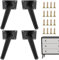 RealPlus 8 Inch Furniture Legs, Heavy Duty Metal Replacement Legs for Chairs Sofas Cabinets Cupboard Couch and DIY Projects, Mid-Century Style