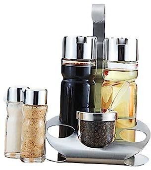 5pcs Set Storage Canisters Storage Tin Seasoning Boxes Mini Bottle Castor Wheels Spices Pepper Shaker Castors Key Storage Spice Jars Spice Storage Bottles Dining Table Storage Tank