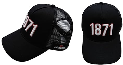 Deugard Trucker Cap Deutschland, Kaiserwetter 1871 in schwarz, Deutsches Reich, Deutsches Kaiserreich
