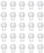 25 Pieces Clear Round Ball Cord Locks Toggles, Spring Cord Lock Single Hole Elastic Cord Adjuster, Spring Loaded Cord Lock, End Spring Toggle Stopper for Drawstrings Use in Shoelace, Bags, Clothing