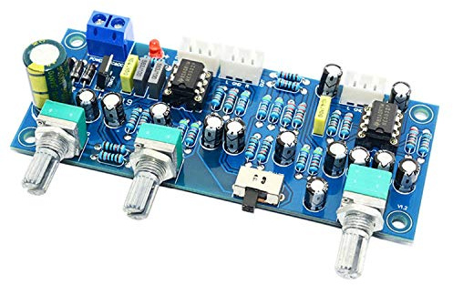 PPcdfre 2.1 Kanal Subwoofer VorverstäRker Platine Pass Filter VorverstäRker Platine Ne5532 Pass Filter Bass VorverstäRker