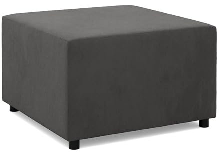 Mebligo - Fußstütze für Sessel 70 x 70 cm NEO Kollektion, Bequemer Hocker als Auflage, Pouf Hocker, Aus Hochwertigen Materialien, Sitzpouf, Fusshocker Gepolstert für Sessel, Grau