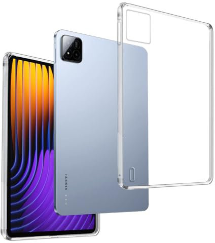 REY Coque pour XIAOMI Pad 7 11,2 - Pad 7 Pro 11,2, TPU Transparent en Silicone, Ultra Fine 0.33mm