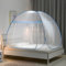 Moskitonetz Bett, Pop Up Mückenschutzdach,Faltbares Bett-Moskitonetz,Einfache Montage Feine Masche für Schlafzimmer Outdoor Camping (Blau,200 x 180 x 145cm)