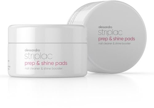 alessandro Striplac Prep & Shine Pads - 2in1 Spezialpads für Nägel - Reinigung & Extra Glanz Booster nach Lackieren - Optimale Vorbereitung & Pflege - 50 Stück