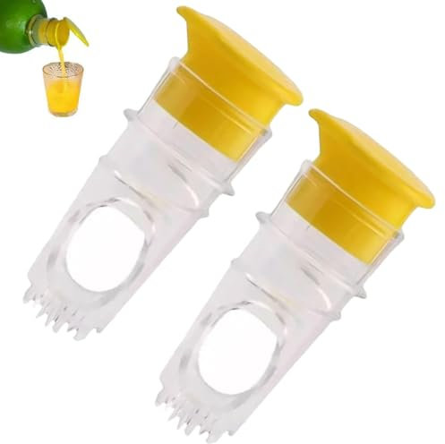 2Pcs Lemon Squeezer Manual Reusable Compact Portable Multi-purpose Juicer Squeezer Suitable for Juicing Limes, Oranges and LemonsLemon