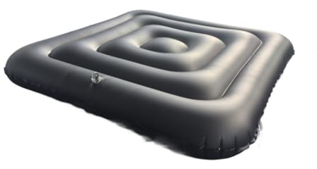 TONIXY Poolabdeckung, Planschbecken, 130 cm, quadratisch, isoliert, schwarz, für Sommer, Outdoor, Spa, Temperaturkontrolle (ohne Griff, schwarz)