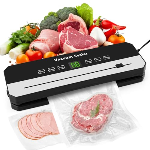 Foyucool Vacuum Sealer Machine with Built-in Cutter & 50 Vacuum Sealer Bags