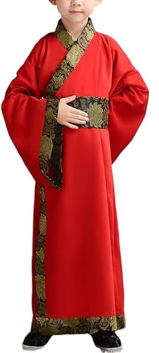 Générique Hanfu Robe Chinois Enfants, Élégant Costume Ancien De Cour De Chine Pour Garçon Tunique Spectacle Scénique Tenue Cosplay Carnaval Déguisement Vintage Rétro