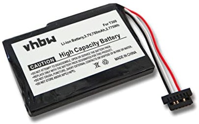 vhbw Batterie Compatible avec Mitac Mio Moov 330, 310, 360, 350, 301, 300, 300u, 370, 360u GPS, Appareil de Navigation (750mAh, 3,7V, Li-ION)
