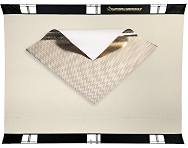 Sun-Bouncer Big KIT - Zebra Gold/Silber ca. 180 X 245 cm 6' X 8' Rahmen, Transporttasche und Bespannung