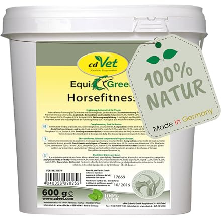 cdVet EquiGreen Horsefitness 600g – Natürliche Kräutermischung zur Rationsergänzung für Reitpferde, Zuchtstuten und Aufzuchtpferde