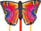 HQ 106543 - Butterfly Kite Ruby L, Kinderdrachen Einleiner, ab 5 Jahren, 80x130cm und 2x600 cm Drachenschwanz, inkl. 17kp Polyesterschnur 40m auf Spule, 2-5 Beaufort