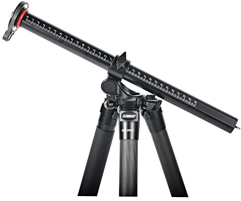 JUSINO Flexibles leichtes Karbon-Stativ + Profi Kugelkopf max. 170cm entfernbare Mittelsäule bodennahe Aufnahmen