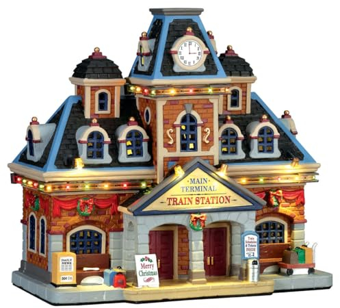 Lemax - Main Terminal Train Station, with 4.5V Adapto