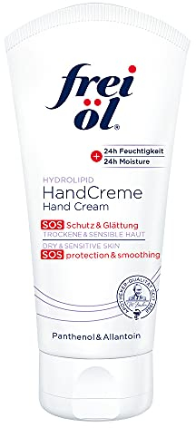 frei öl HYDROLIPID HandCreme, Pflege & Schutz, 24h Feuchtigkeit, schnelleinziehend, nicht fettend, vegan, 75 ml