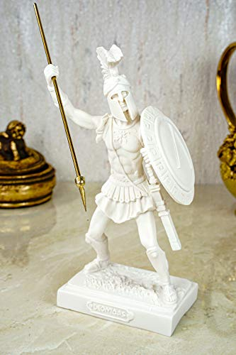 Kremers Schatzkiste Alabaster Leonidas König von Sparta Figur Skulptur 20 cm weiß