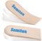 Sumifun Aumento di Altezza Solette, 2.5 cm - 4 strati solette gel Morbido Antiscivolo talloniere in silicone, cuscinetti in gel per talloni ortopedici regolabili per dolore al tallone