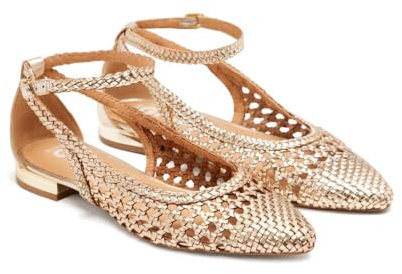 GIOSEPPO Women's Dell Ballet Flat, Gold, 7.5 UK