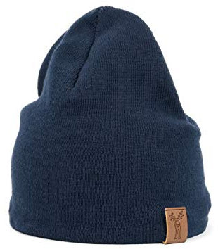 ELKLINE Strickmütze mit Elch-Logo Baumwolle, Farbe:dunkelblau