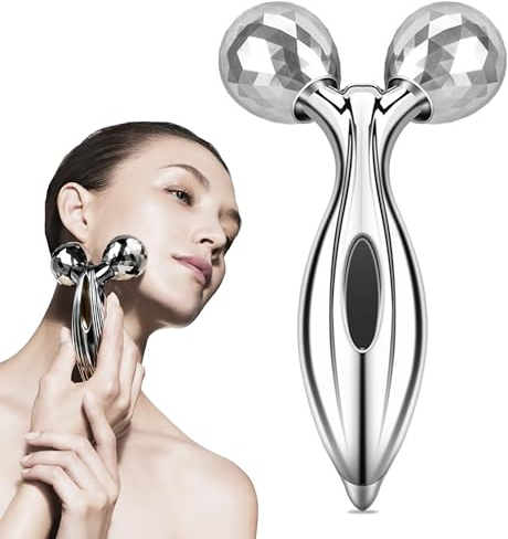 CINY 3D Rouleaux Massage des Visage, Face Lift Tool, Raffermissement de la Peau, Beauté, Modelage Plus Ferme De La Sculpture Du Corps, Relaxation Musculaire, Levage De La Peau Resserrée à 360 Degrés