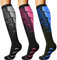 DRESHOW Chaussettes de Compression pour Hommes et Femmes Chaussettes de Compression pour Sportive, Cyclisme, Voyage en Avion, Course à Pied