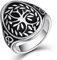 YL Bague pour homme en argent sterling 925 avec arbre de vie celtique, Argent