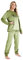CityComfort Pigiama Donna Invernale Pile a Manica Lunga Pigiamone Felpato Due Pezzi (M, Verde)