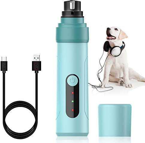 Lime À Ongle Electrique Chien Chat,sans Fil Électrique Ultra Silencieux Et Rechargeable USB Ponceuse À Griffes, avec 2 Vitesses, Soin De La Patte sans Douleur, Outil De Toilettage Rechargeable