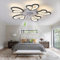 Ventilador de techo silencioso con iluminación, iluminación de techo LED regulable moderna con ventilador, ventilador de techo de diseño creativo de luces para dormitorio, cocina, lámparas de comedor