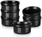 vancasso FORTE Lot de 6 ramequins en céramique pour gâteaux, crème brûlée, pudding, lave-vaisselle et micro-ondes, plat multifonction pour noix, sauces, accompagnements, noir 210 ml