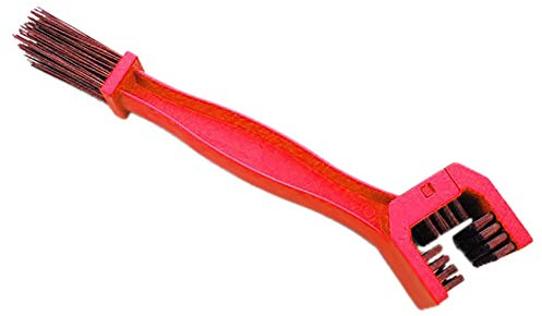 Fahrrad Kettenbürste Rollerketten Kettenreinigungsbürste Fahrradkette Auto Motorrad Reinigungsbürste Wartungswerkzeug von Motorrad Fahrrad zum Reinigung (Rot)
